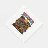 Serviette En Papier Rottweiler  (Coin)