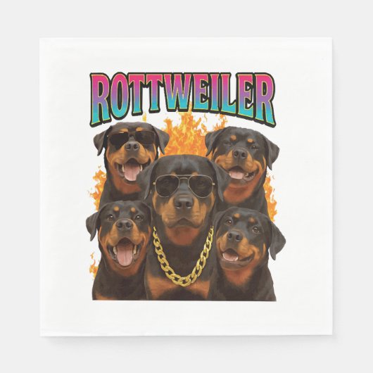 Serviette En Papier Rottweiler (Devant)