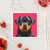 Serviette En Papier Rottweiler (En situation)