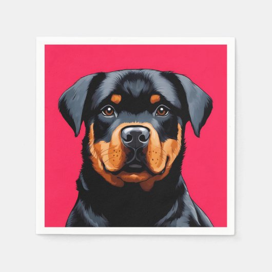 Serviette En Papier Rottweiler (Devant)