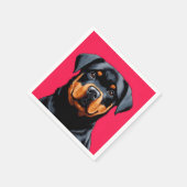 Serviette En Papier Rottweiler (Coin)