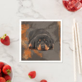 Serviette En Papier Rottweiler - Art numérique Metzgerhund (En situation)