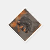 Serviette En Papier Rottweiler - Art numérique Metzgerhund (Coin)