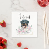 Serviette En Papier Rottweiler Chien Mariage Cocktail Napkins (En situation)