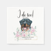 Serviette En Papier Rottweiler Chien Mariage Cocktail Napkins (Devant)