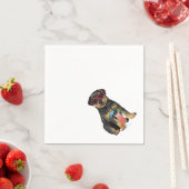 Serviette En Papier Rottweiler été (En situation)