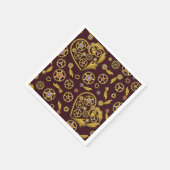 Serviette En Papier Rouages de Steampunk Cœur (Coin)