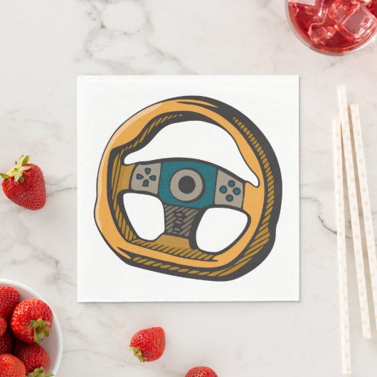 Serviette En Papier Roue de direction (En situation)