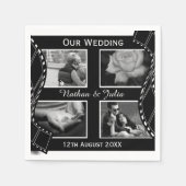 Serviette En Papier Roue de film noir et blanc (Devant)