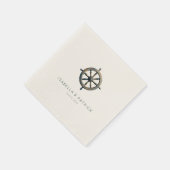 Serviette En Papier Roue de navigation en bronze élégante (Coin)