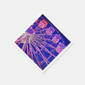 Serviette En Papier Roue Ferris rouge et violet (Coin)