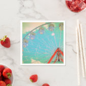 Serviette En Papier Roue Retro Circus Ferris - Papier (En situation)
