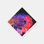 Serviette En Papier Roue rouge et bleue Ferris (Coin)