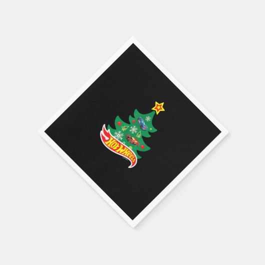 Serviette En Papier Roues chaudes - Roues chaudes Arbre de Noël (Coin)