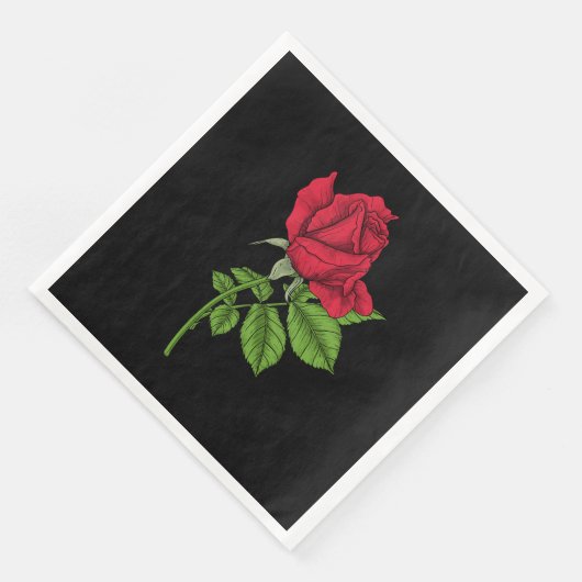 Serviette En Papier Rouge (Coin)