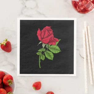 Serviette En Papier Rouge