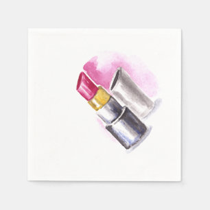 Serviette En Papier Rouge à lèvres rose