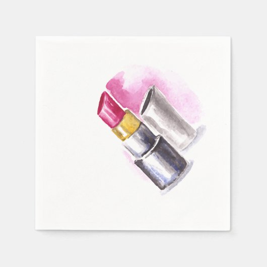 Serviette En Papier Rouge à lèvres rose (Devant)