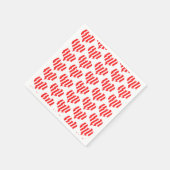 Serviette En Papier Rouge Abstrait n Blancs Valentine Coeur (Coin)