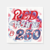 Serviette En Papier Rouge Blanc & 250 (Devant)