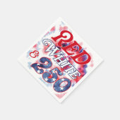 Serviette En Papier Rouge Blanc & 250 (Coin)