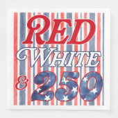 Serviette En Papier Rouge Blanc & 250 (Devant)