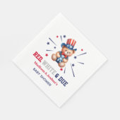 Serviette En Papier Rouge blanc 4 juillet Baby shower (Coin)