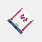 Serviette En Papier Rouge Blanc & Bleu 4 juillet Baby shower (Coin)