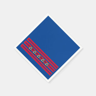 Serviette En Papier Rouge Blanc Bleu Starfish en Grandes Patriotique N