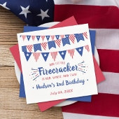 Serviette En Papier Rouge, Blanc & Deux ! 4 juillet 2e anniversaire