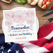 Serviette En Papier Rouge, Blanc & Deux ! 4 juillet 2e anniversaire