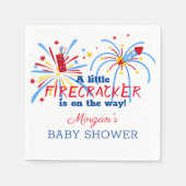 Serviette En Papier Rouge blanc et 4 juillet Baby shower (Devant)