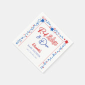 Serviette En Papier Rouge blanc et Baby shower dû (Coin)