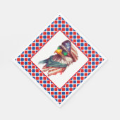 Serviette En Papier Rouge Blanc Et Bleu (Coin)