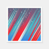 Serviette En Papier Rouge, blanc et bleu (Devant)