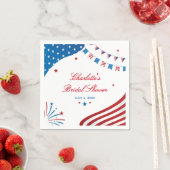 Serviette En Papier Rouge Blanc et Bleu Papier pour Baby Shower de Mar (En situation)