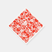 Serviette En Papier Rouge, Blanc, Rose Coeur Imprimer Papier Naples (Coin)
