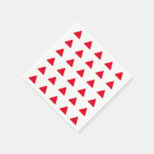 Serviette En Papier Rouge Blanc Triangle Motif Art moderne (Coin)