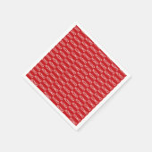 Serviette En Papier Rouge & Blanc xoxo Soirée de la Saint-Valentin (Coin)