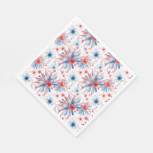 Serviette En Papier Rouge Bleu Blanc Feu d'artifice Naples (Coin)