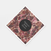 Serviette En Papier Rouge Bourgogne Chic Abstrait Baby Shower (Coin)