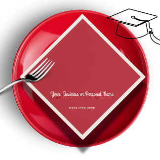 Serviette En Papier rouge cardinal uni