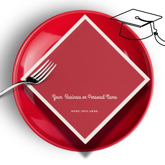 Serviette En Papier rouge cardinal uni