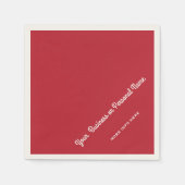 Serviette En Papier rouge cardinal uni (Devant)