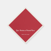 Serviette En Papier rouge cardinal uni (Coin)