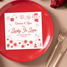 Rouge Chanceux en Amour Dés Fiançailles Mariage