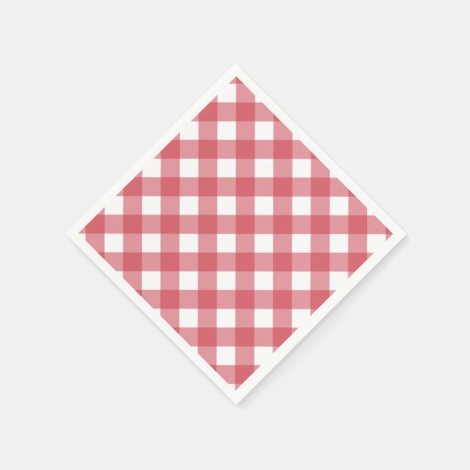 Serviette En Papier Rouge classique En vichy barbecue fête d'été servi (Coin)