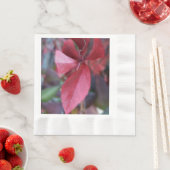 Serviette En Papier Rouge d'automne (En situation)