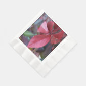 Serviette En Papier Rouge d'automne (Coin)
