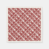 Serviette En Papier Rouge Double Bonheur Mariage chinois Papier Napkin (Devant)